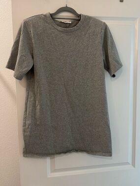 Endless Rose Gray Tshirt Dress with Shoulder Pads Size S